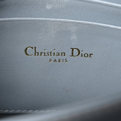 Lambskin Cannage Mini My Dior Top Handle Clutch Cloud Blue