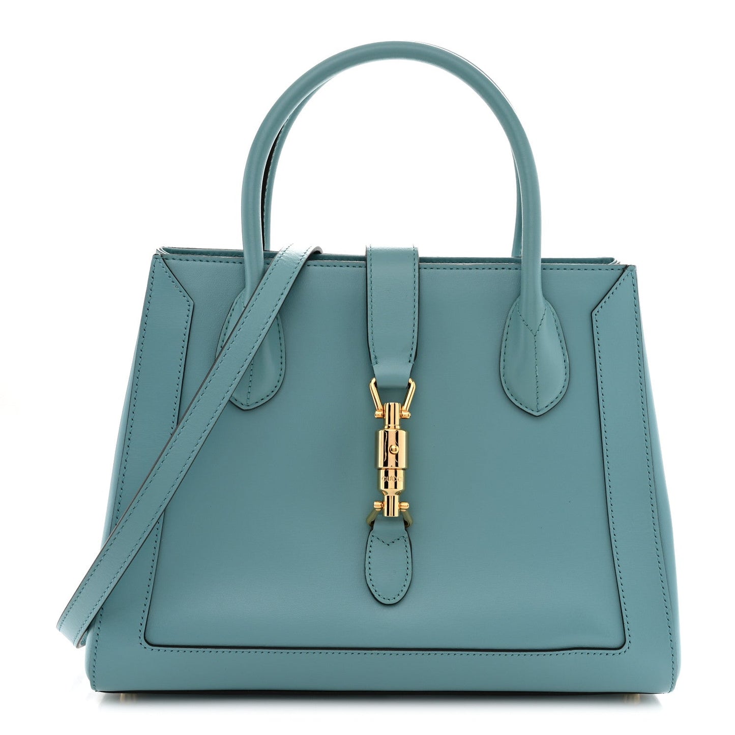 Boarded Plutone Calfskin Medium Jackie 1961 Tote Dusty Azure