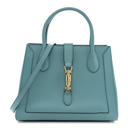 Boarded Plutone Calfskin Medium Jackie 1961 Tote Dusty Azure