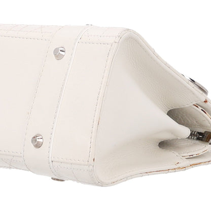 Calfskin Cannage Stitched East West Lady Dior White