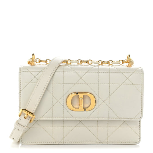 Lambskin Macrocannage Mini Miss Caro Bag Latte