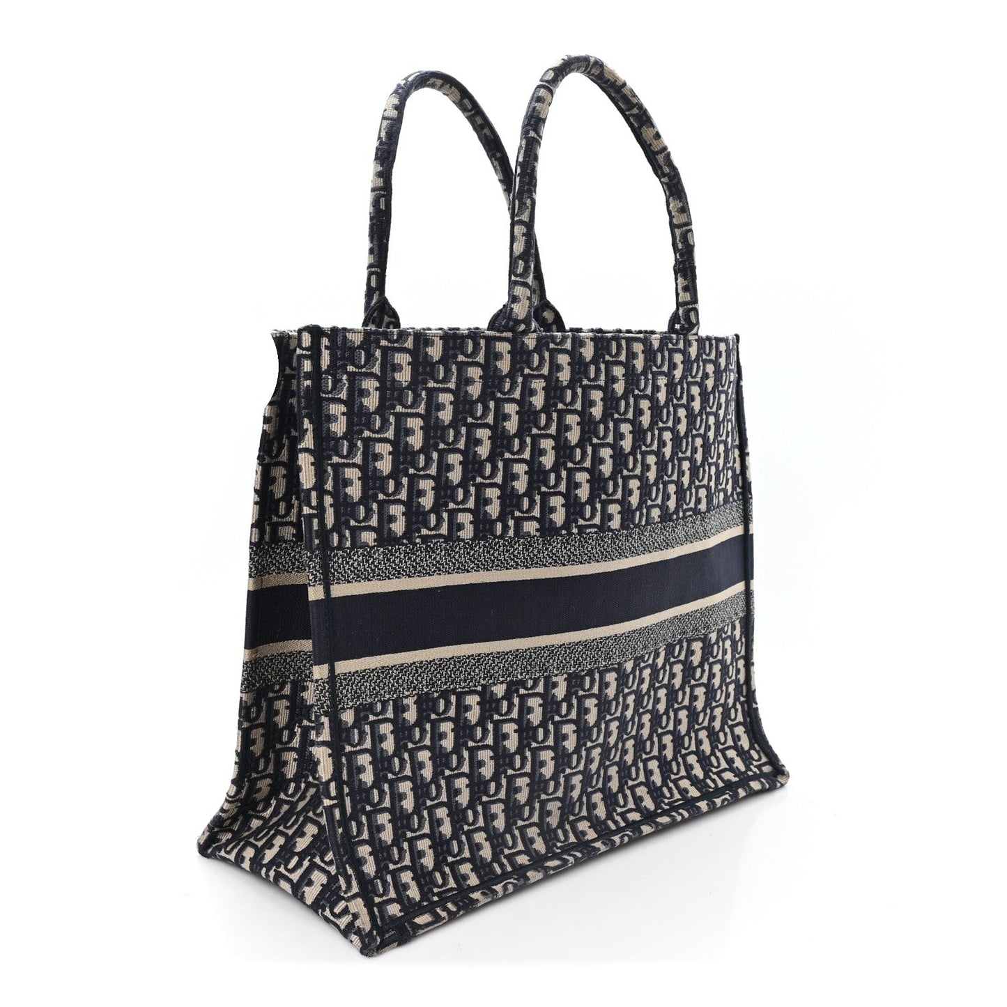 Oblique Large Book Tote Blue Multicolor