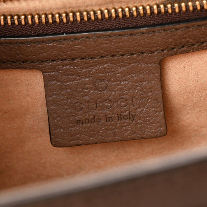 GG Supreme Monogram Web Small Ophidia Flap Messenger Bag Brown
