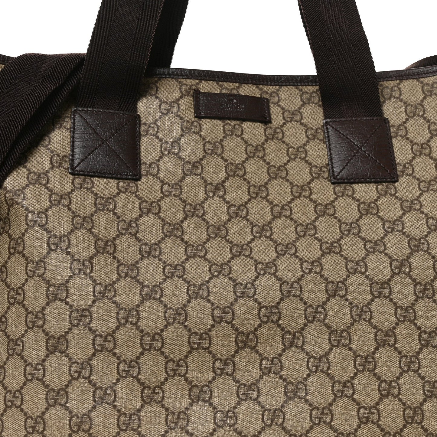 GG Supreme Monogram Vertical Tote Dark Brown