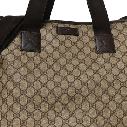 GG Supreme Monogram Vertical Tote Dark Brown