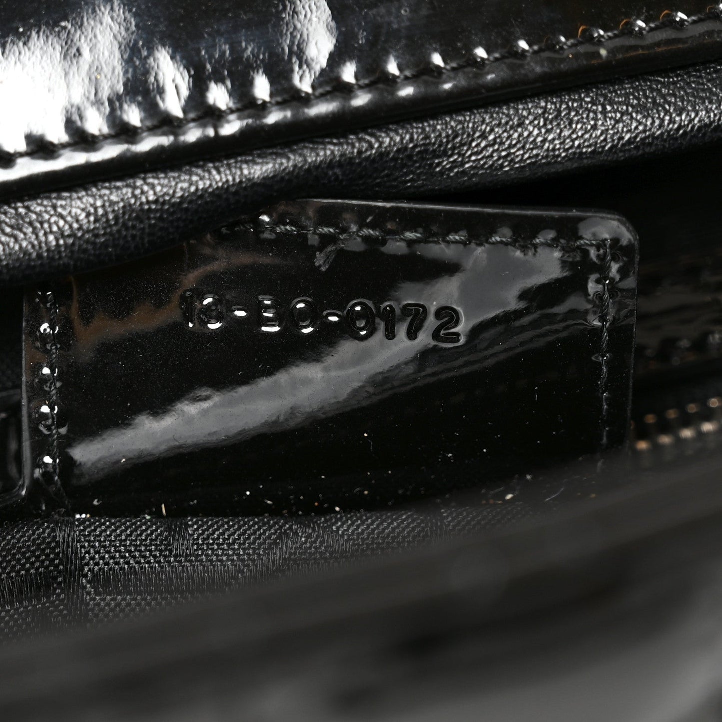 Patent Cannage Large Lady Dior Black