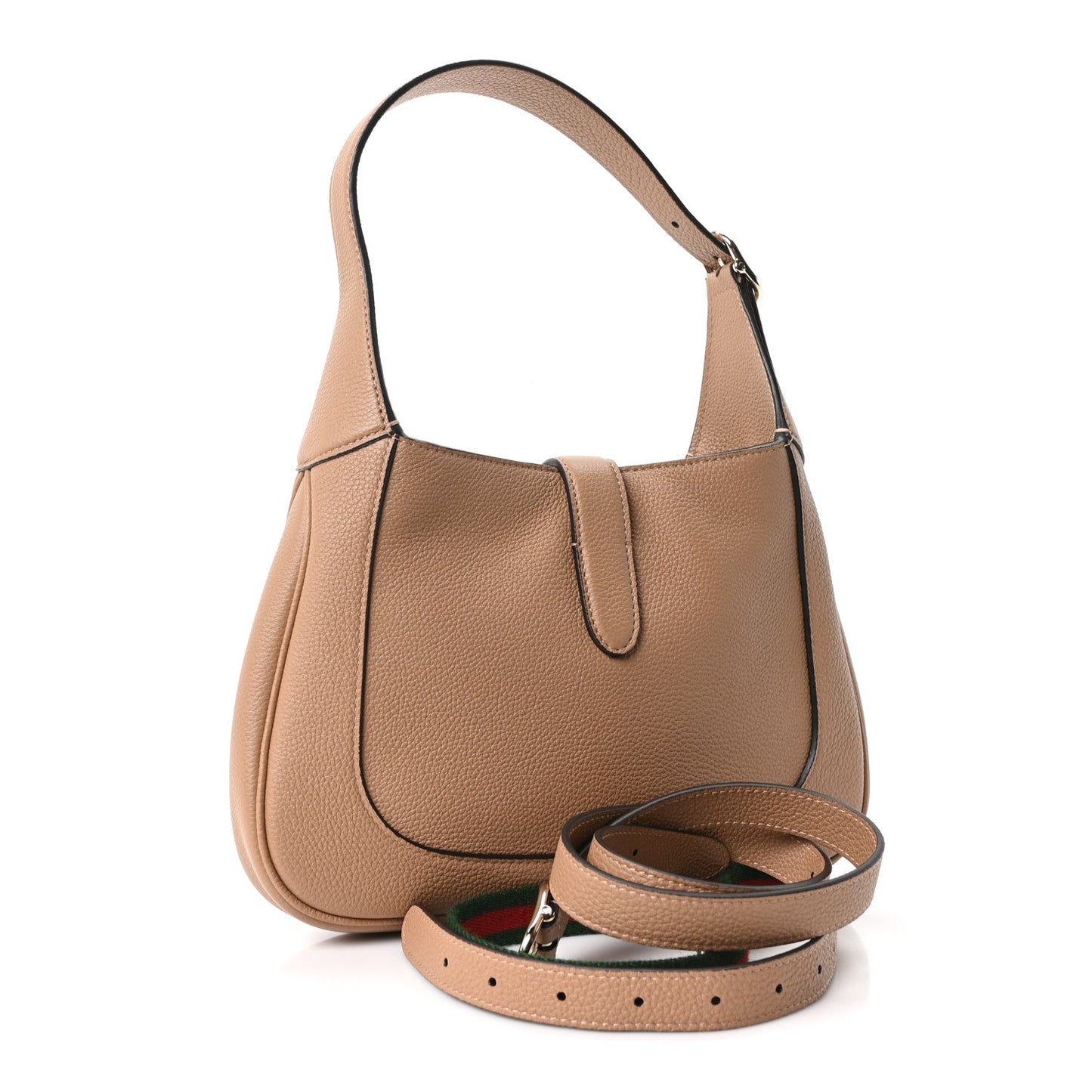 Grand Prix Calfskin Web Medium Jackie 1961 Hobo Natural Tan