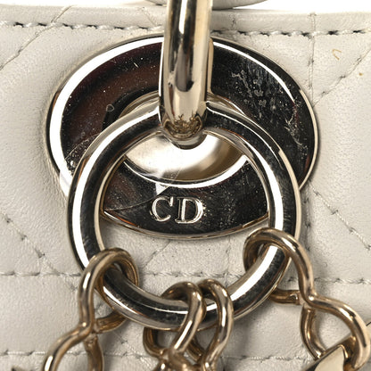 Lambskin Cannage Mini Lady Dior White
