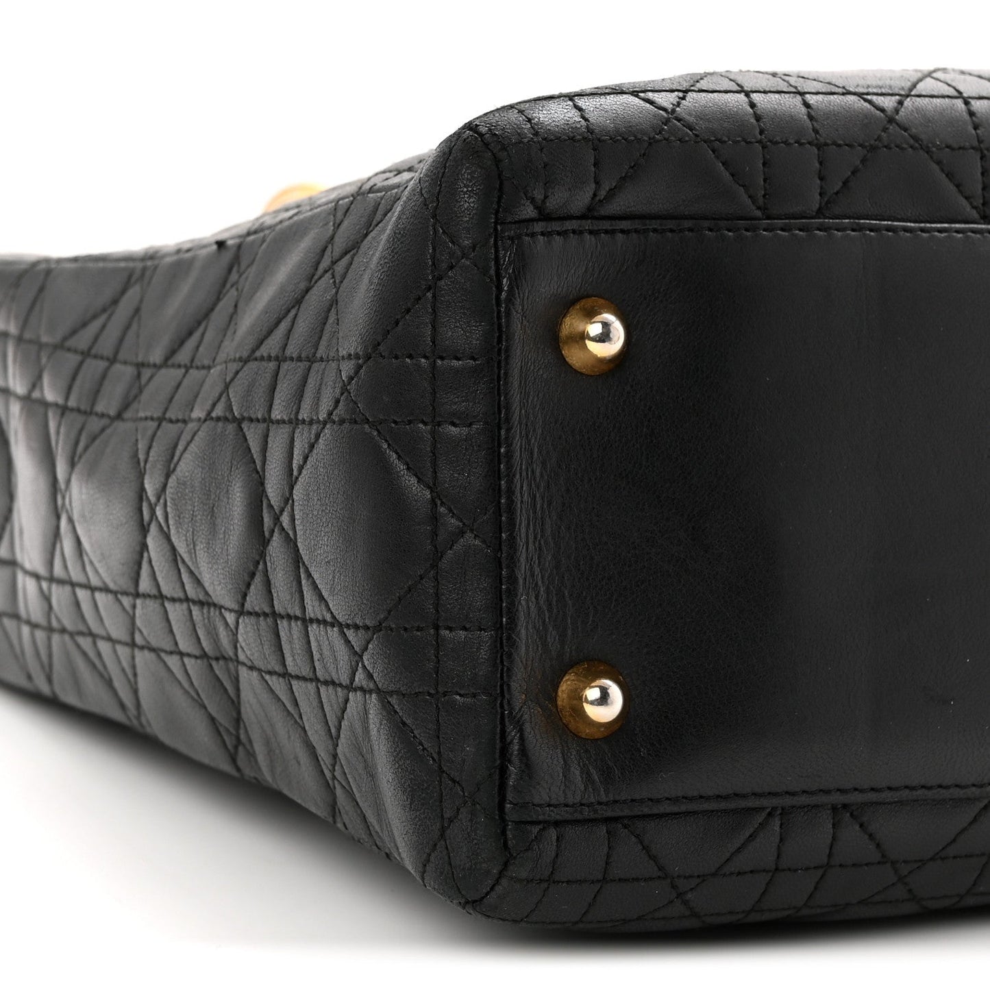 Lambskin Cannage Large Lady Dior Black