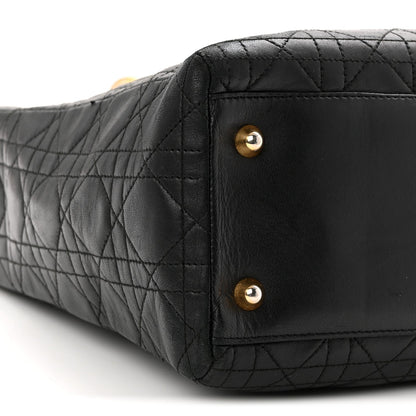 Lambskin Cannage Large Lady Dior Black