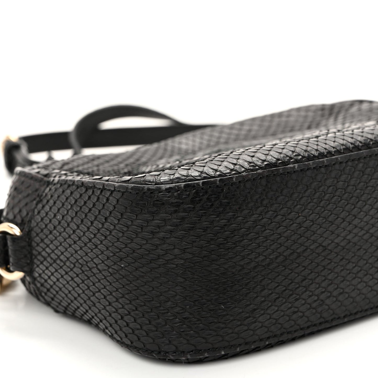 Snakeskin Small Soho Disco Bag Black