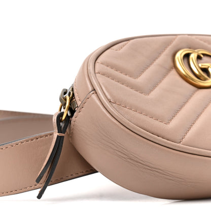 Calfskin Matelasse GG Marmont Belt Bag 95 38 95 38 Porcelain Rose