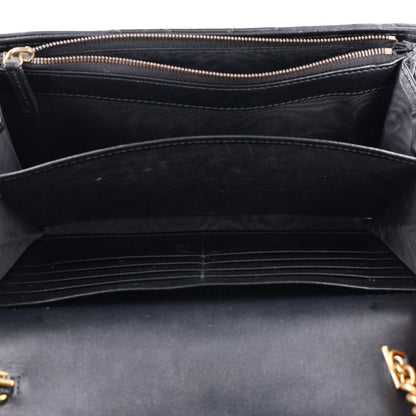 Calfskin Matelasse GG Marmont Chain Wallet Black