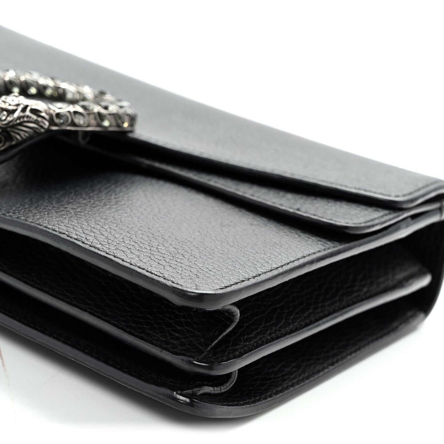 Pebbled Calfskin Small Dionysus Shoulder Bag Black