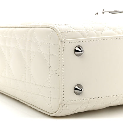 Lambskin Cannage Small My ABCDior Lady Dior White