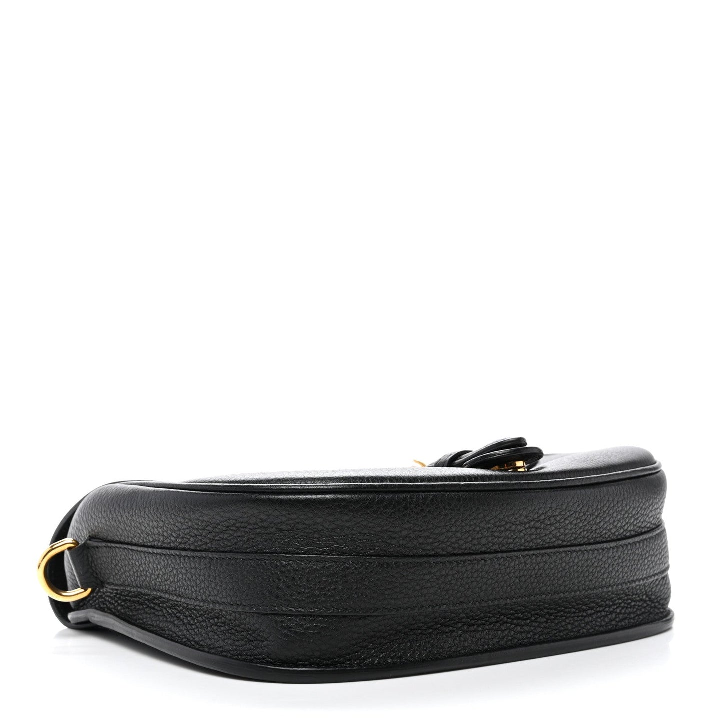 Grained Calfskin Medium Bobby Flap Black