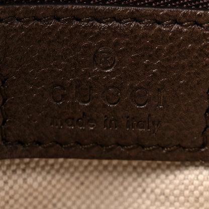 GG Supreme Monogram Textured Dollar Calfskin Web Medium Blondie Shoulder Flap Bag Beige Ebony New Acero