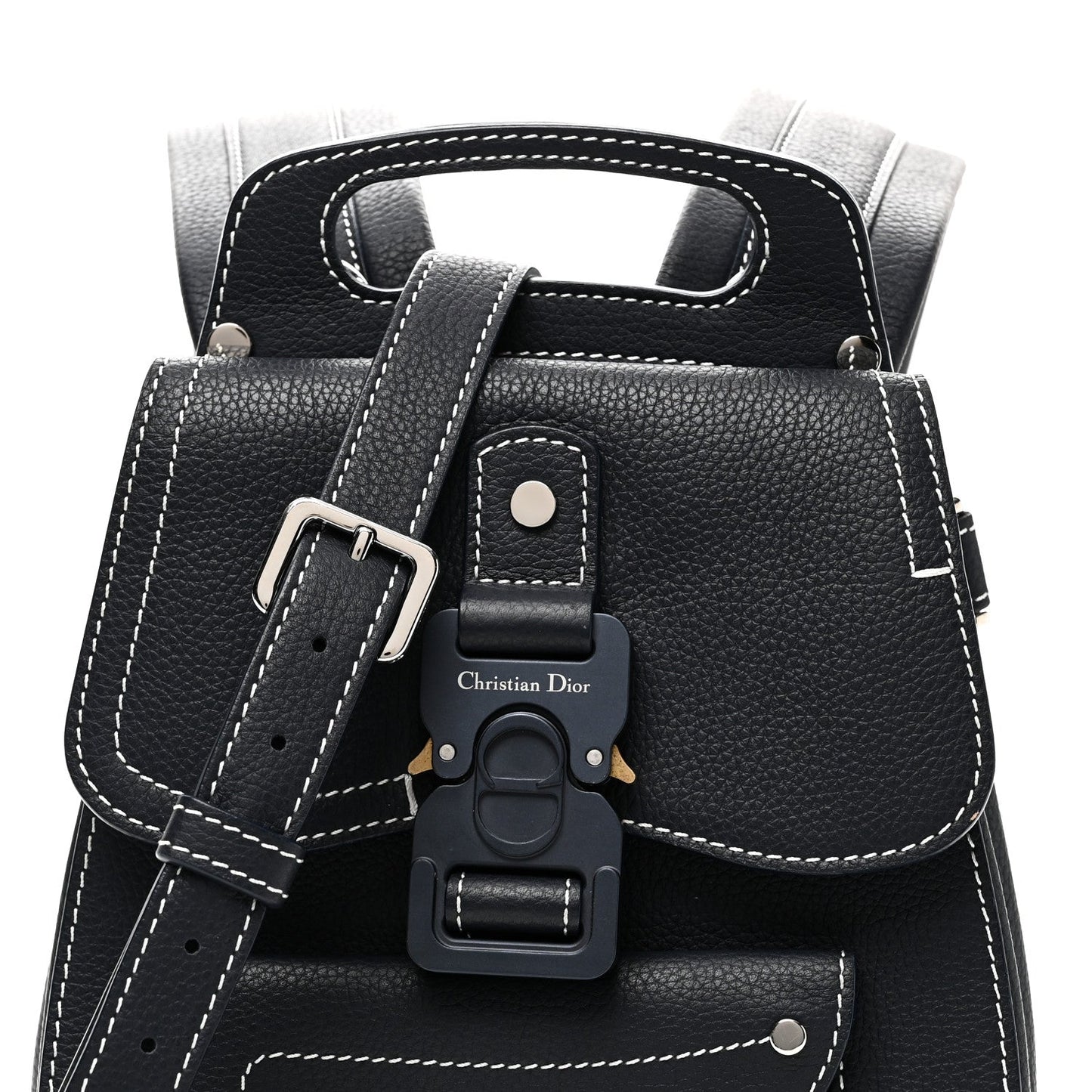 Grained Calfskin Mini Gallop Sling Bag Navy Blue
