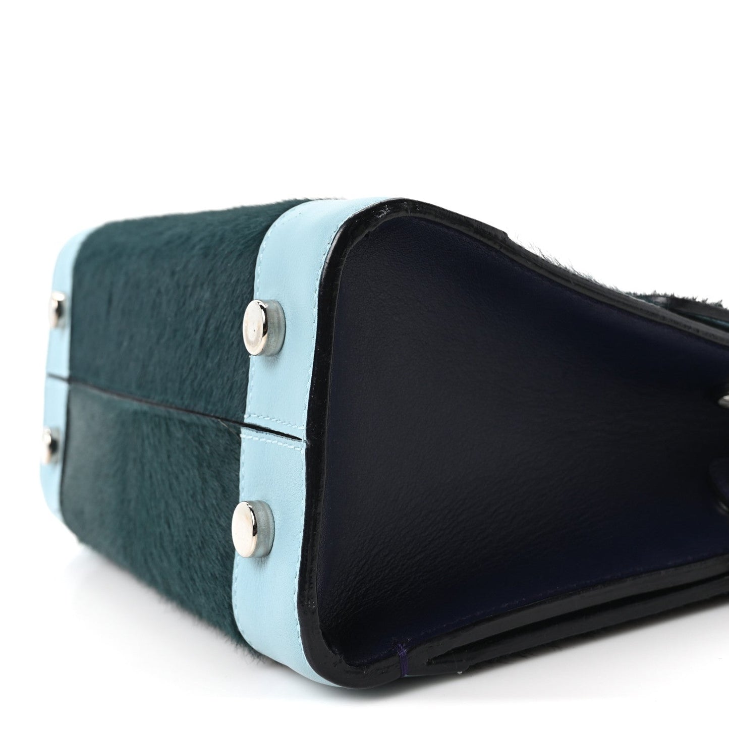 Calf Hair Calfskin Tri-Color Mini Diorever Flap Green