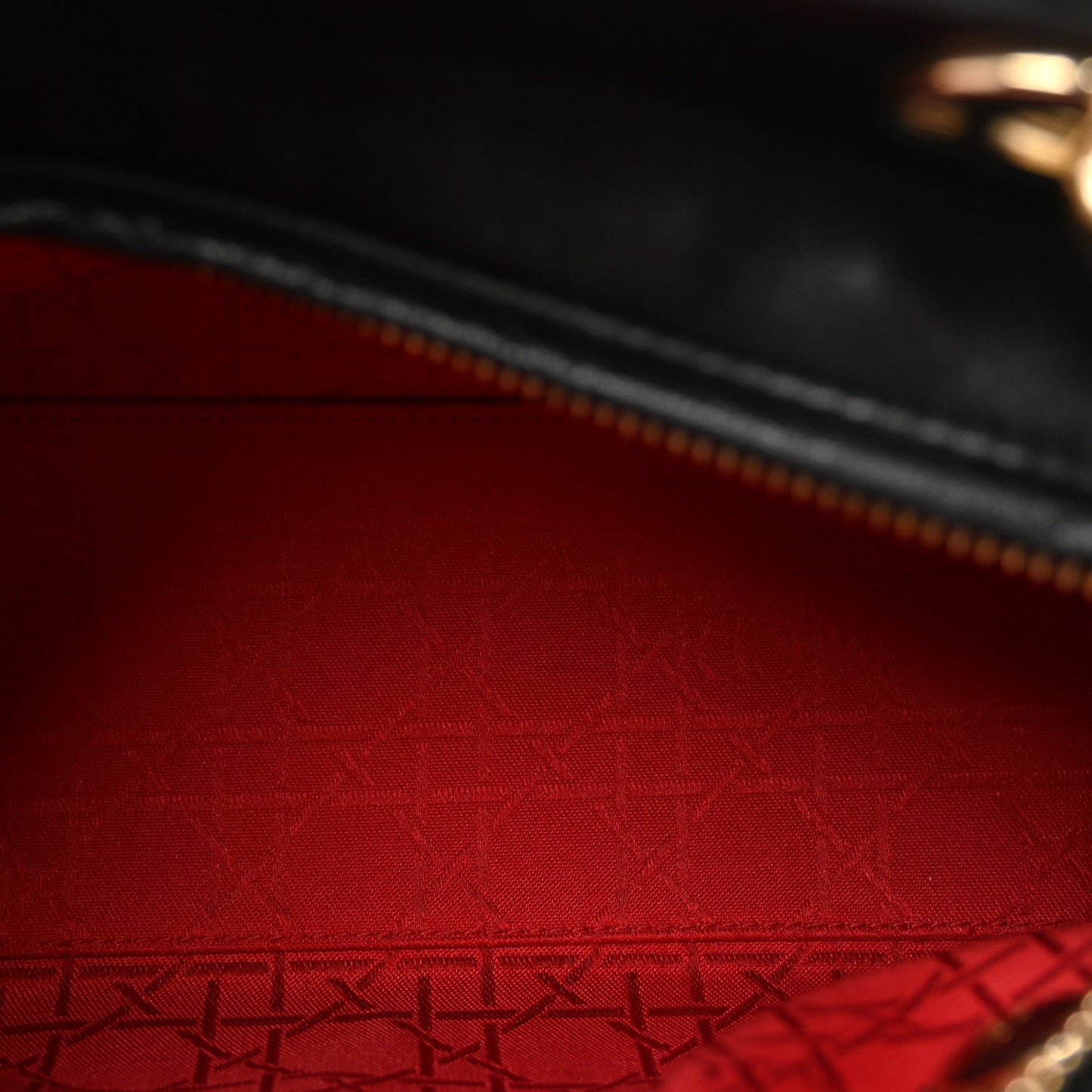 Lambskin Cannage Medium Lady Dior Black