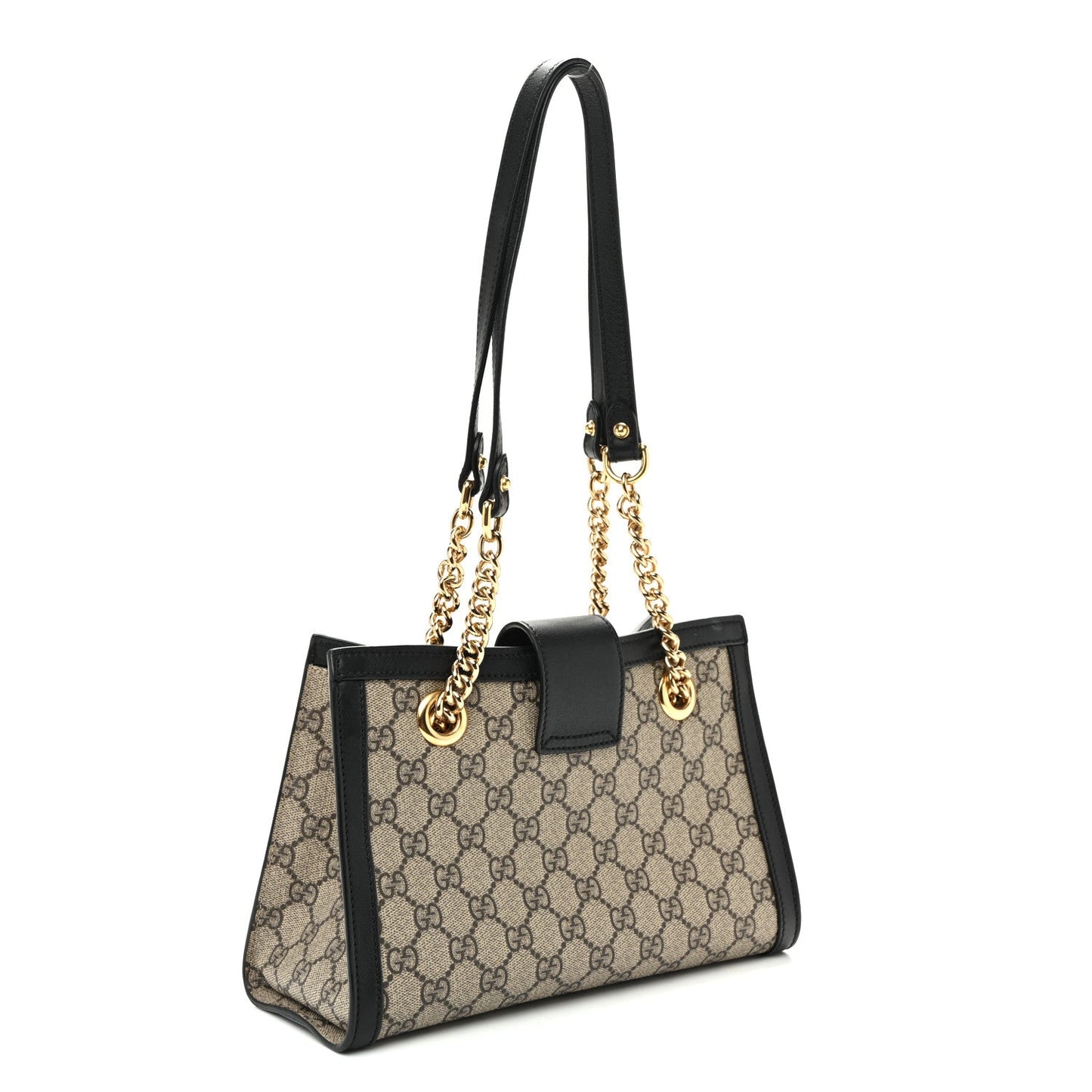 GG Supreme Monogram Small Padlock Tote Black