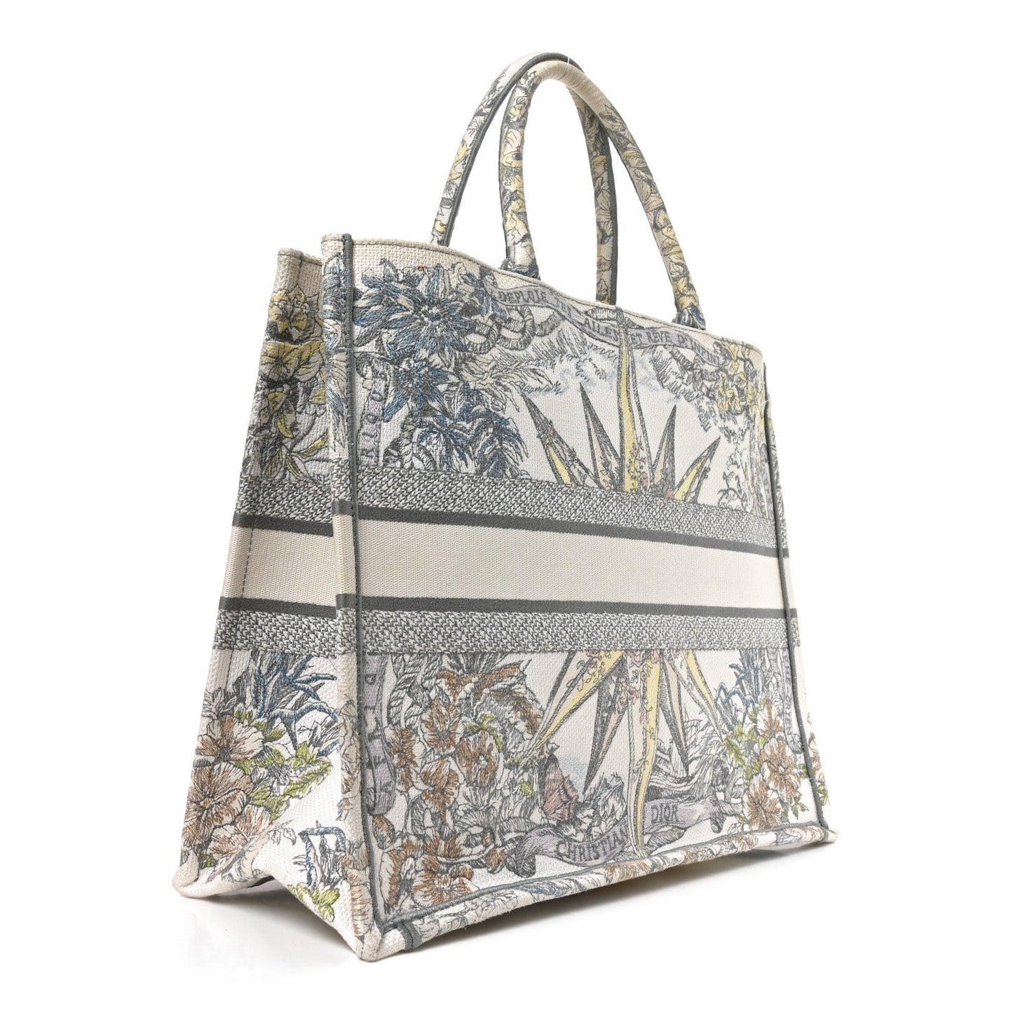 Canvas Embroidered Large Rêve d'Infini Book Tote Multicolor