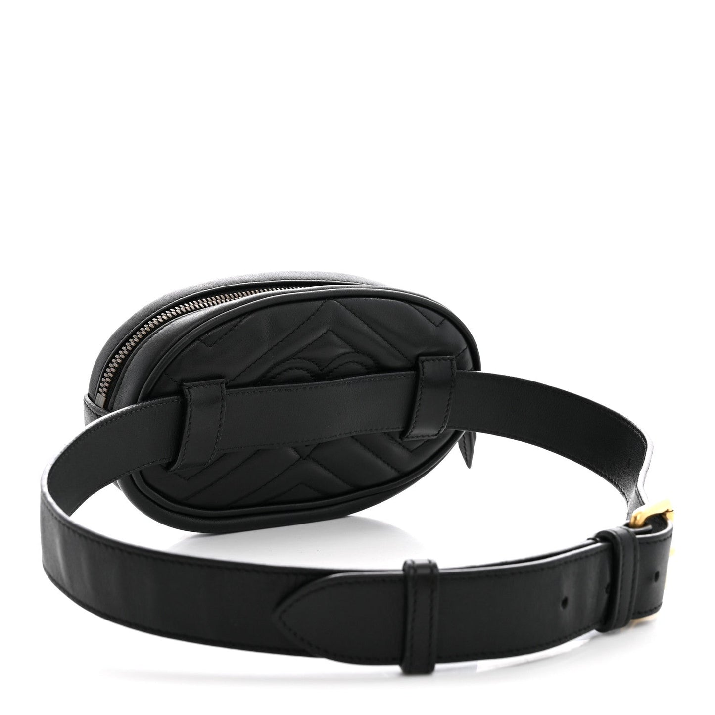 Calfskin Matelasse GG Marmont Belt Bag 75 30 Black