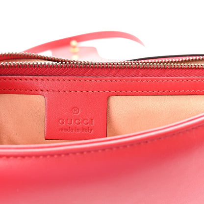Calfskin Matelasse Large GG Marmont Shoulder Bag Hibiscus Red