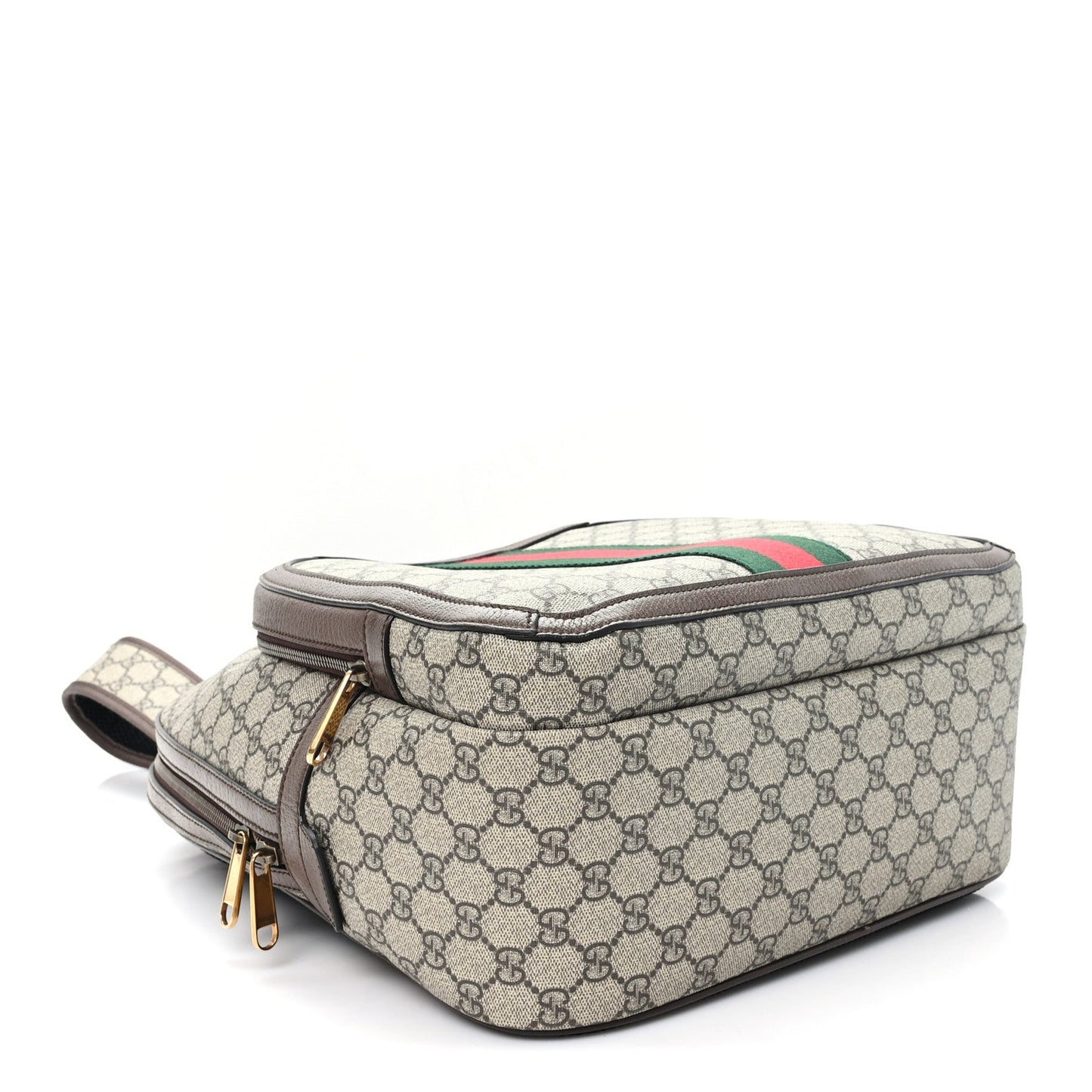 GG Supreme Monogram Medium Ophidia Day Backpack Brown Brown