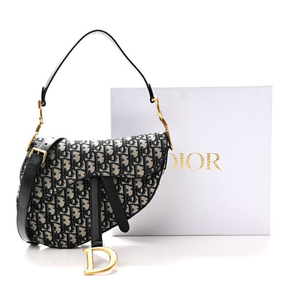 Oblique Saddle Bag With Strap Blue