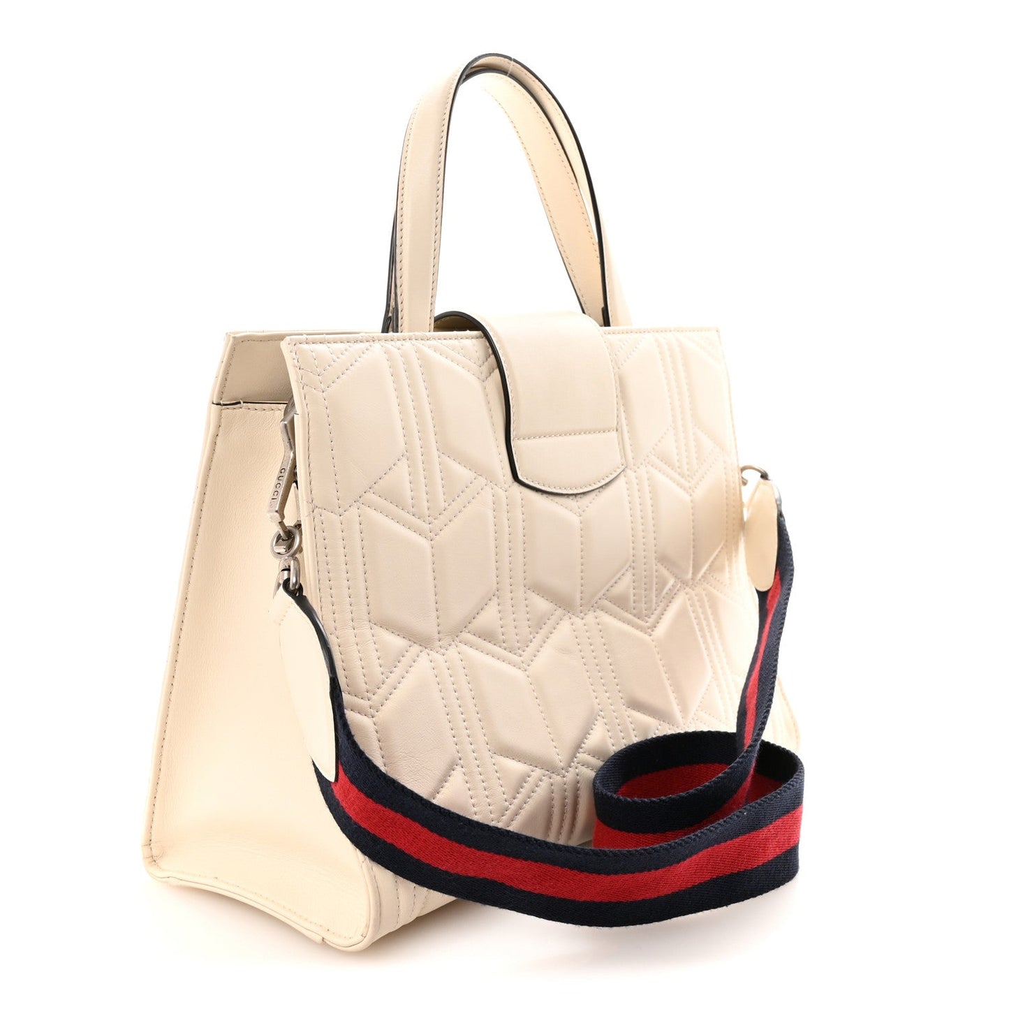 Cafskin Web Quilted Large Dionysus Tote Bag White