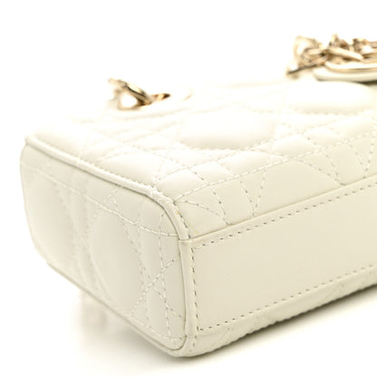 Lambskin Cannage Micro Lady D-Joy Latte
