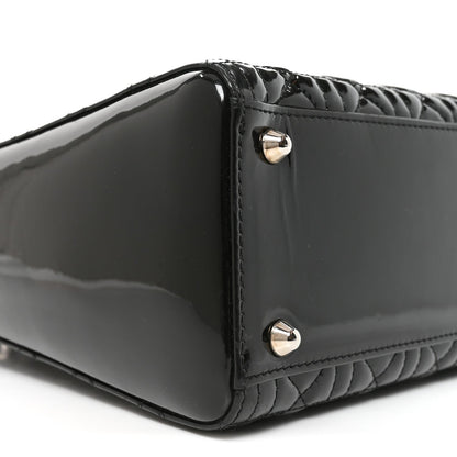 Patent Cannage Large Lady Dior Black