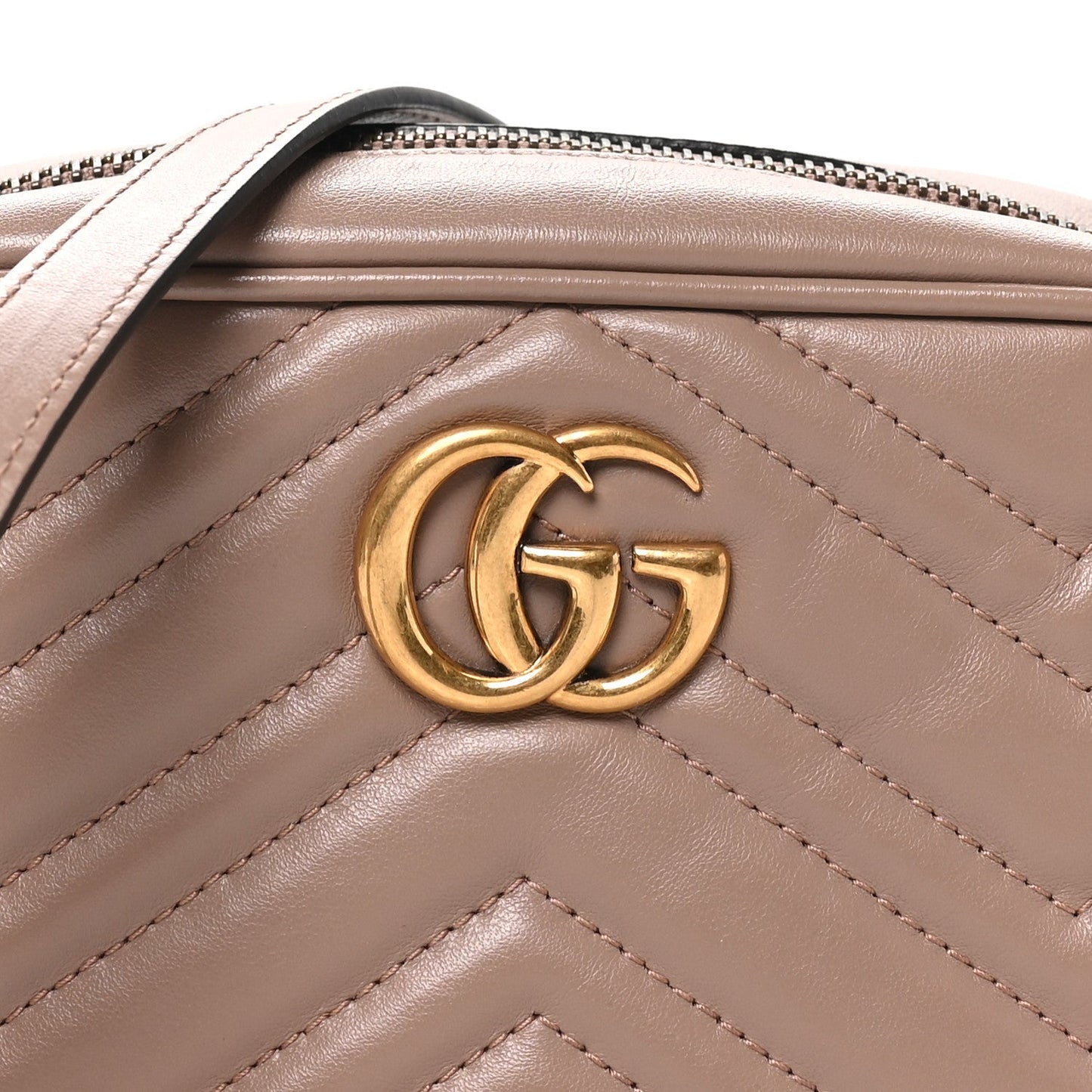 Calfskin Matelasse Mini GG Marmont Chain Shoulder Bag Porcelain Rose