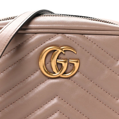 Calfskin Matelasse Mini GG Marmont Chain Shoulder Bag Porcelain Rose