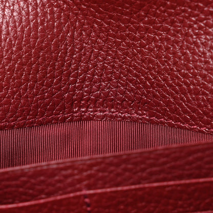 Pebbled Calfskin Jackie 1961 Chain Wallet Burgundy