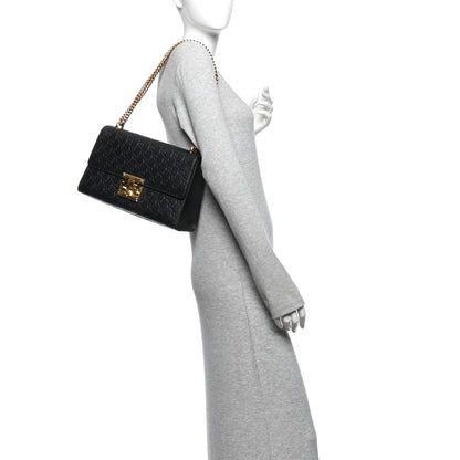 Guccissima Medium Padlock Shoulder Bag Black