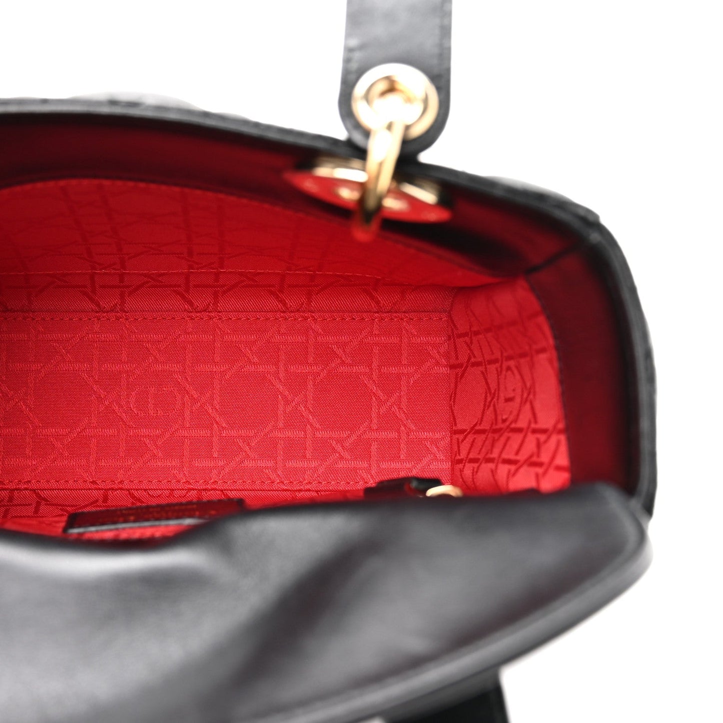 Lambskin Cannage Small Lucky Badges My Lady Dior Black