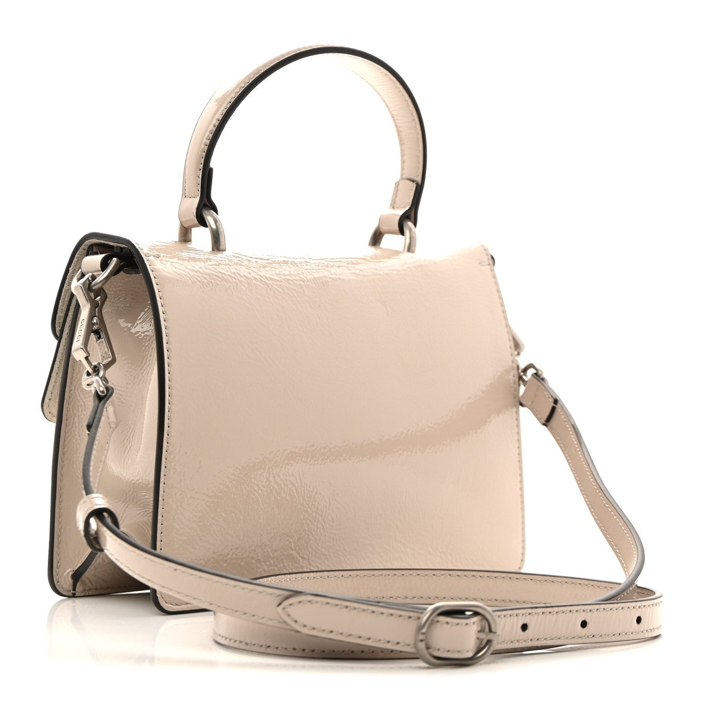 Crinkled Patent Small Dionysus Top Handle Bag Sphinx