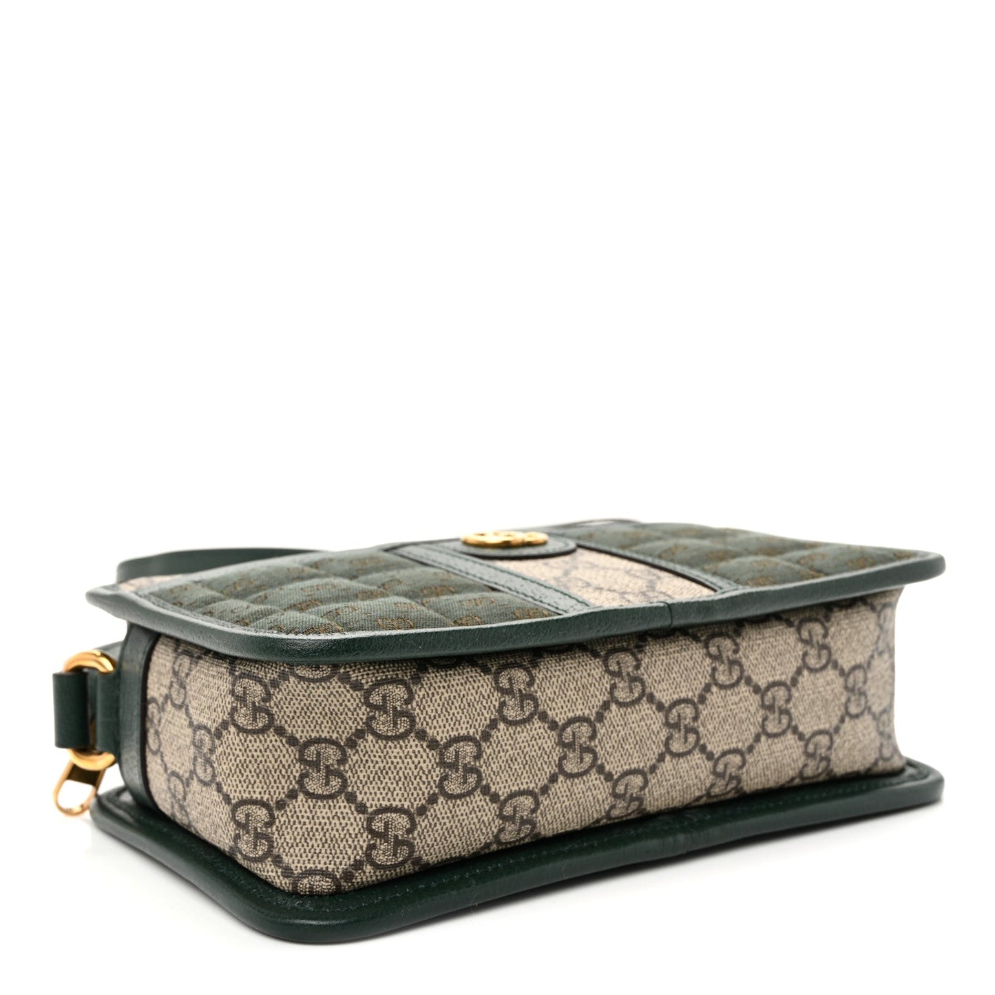 Monogram GG Mignon Textured Dollar Calfskin GG Supreme Monogram Quilted Mini GG Shoulder Bag Green Beige Ebony