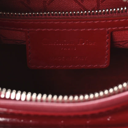 Patent Cannage Medium Lady Dior Red