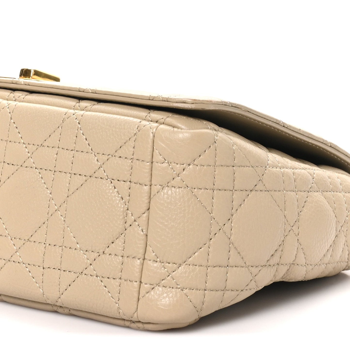 Supple Calfskin Cannage Medium Caro Bag Beige