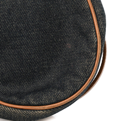 Denim Mini Saddle Pochette Navy