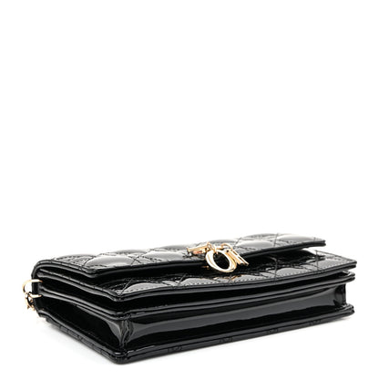 Patent Cannage Mini My Dior Bag Black