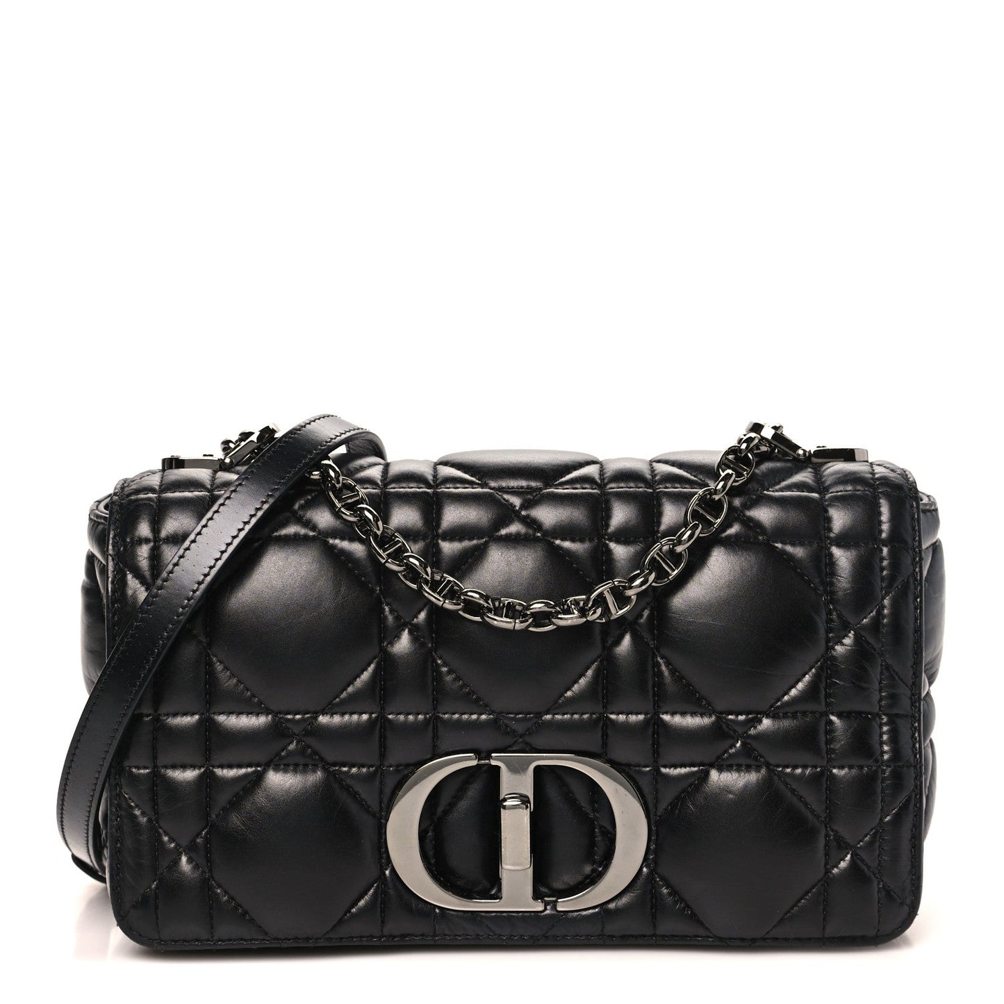 Calfskin Macrocannage Medium Caro Bag Black