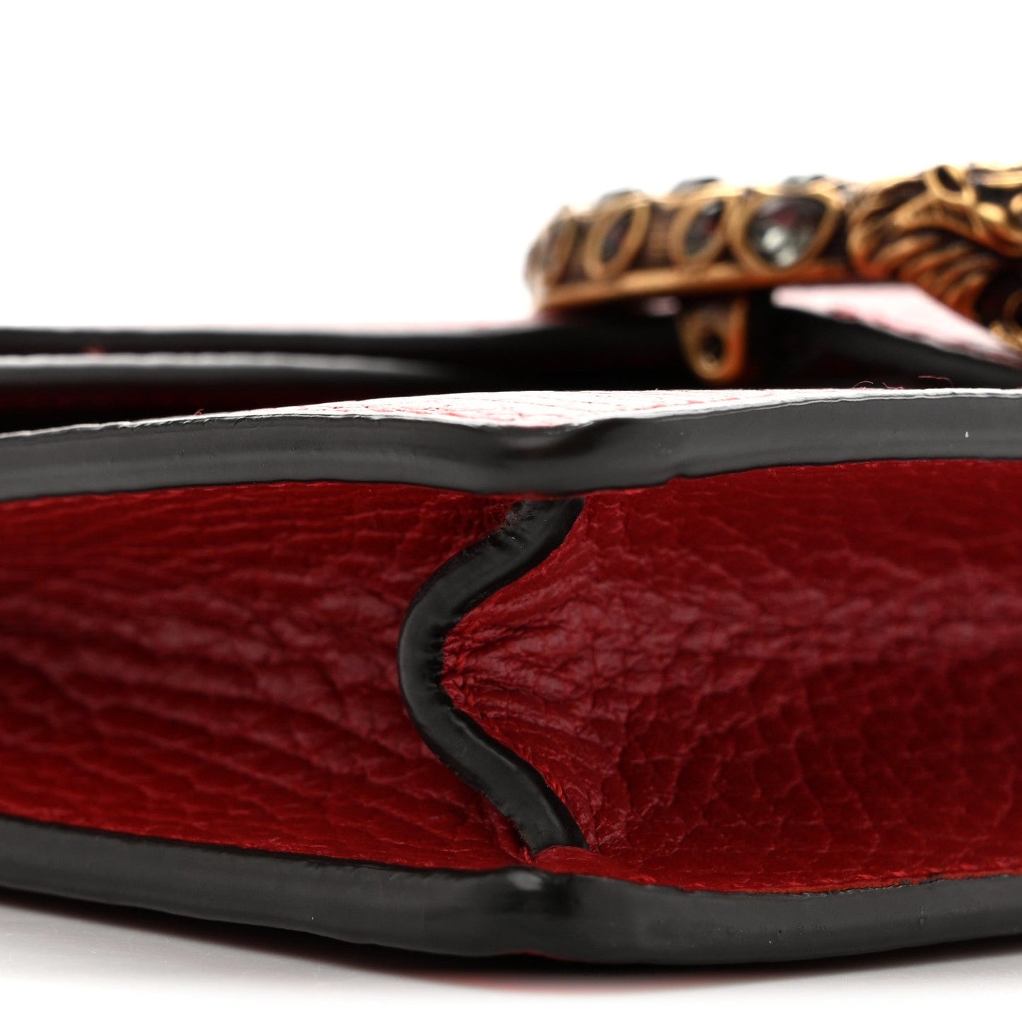 Calfskin Swarovski Crystal Super Mini Dionysus Shoulder Bag Hibiscus Red