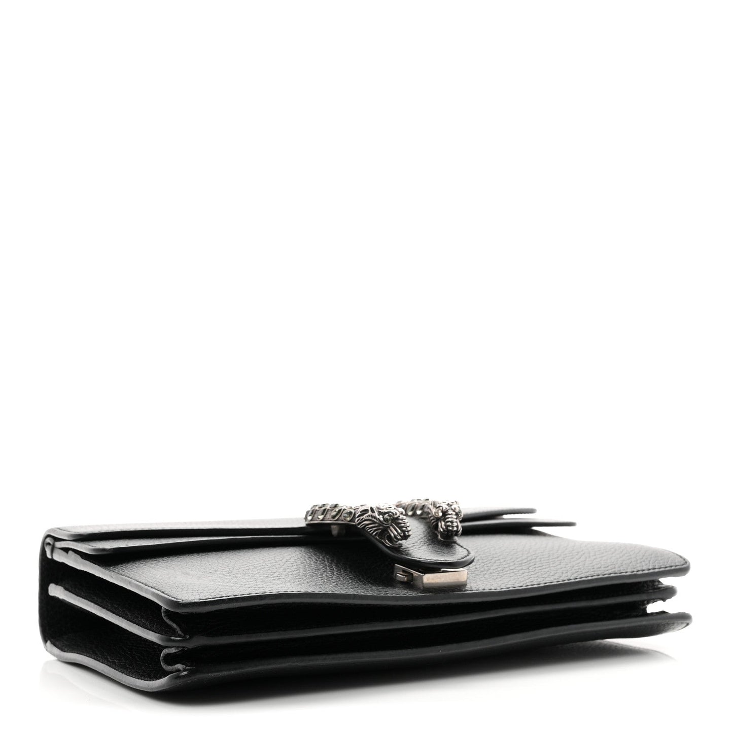 Pebbled Calfskin Small Dionysus Shoulder Bag Black