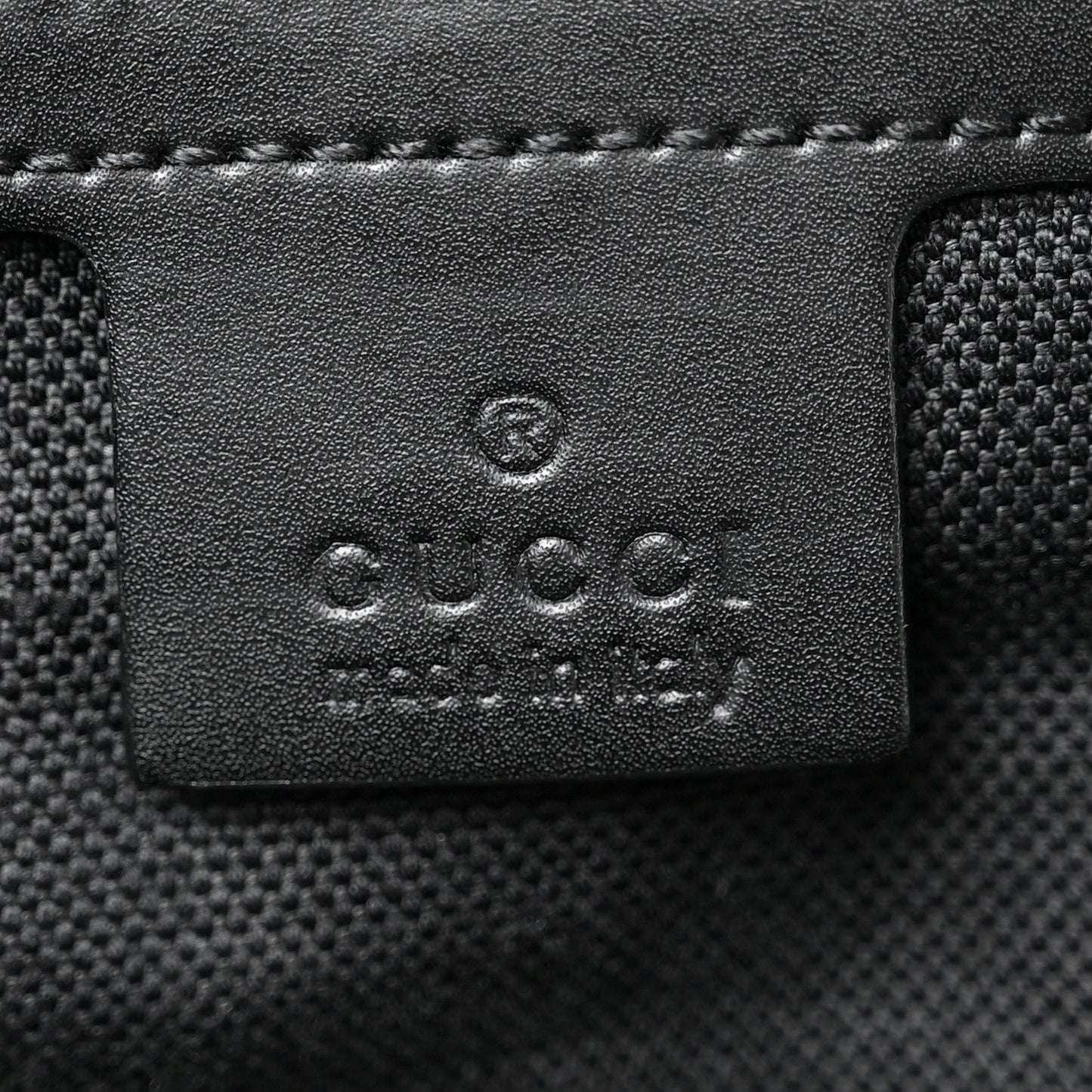 Soft GG Supreme Monogram Appia Calfskin Web Medium Carry On Duffle Bag Black Grey