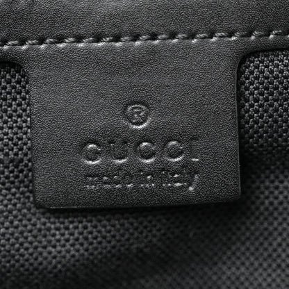 Soft GG Supreme Monogram Appia Calfskin Web Medium Carry On Duffle Bag Black Grey