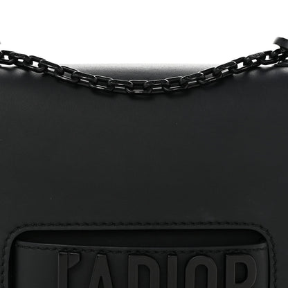 Ultra Matte Calfskin J'Adior Chain Flap Bag Black
